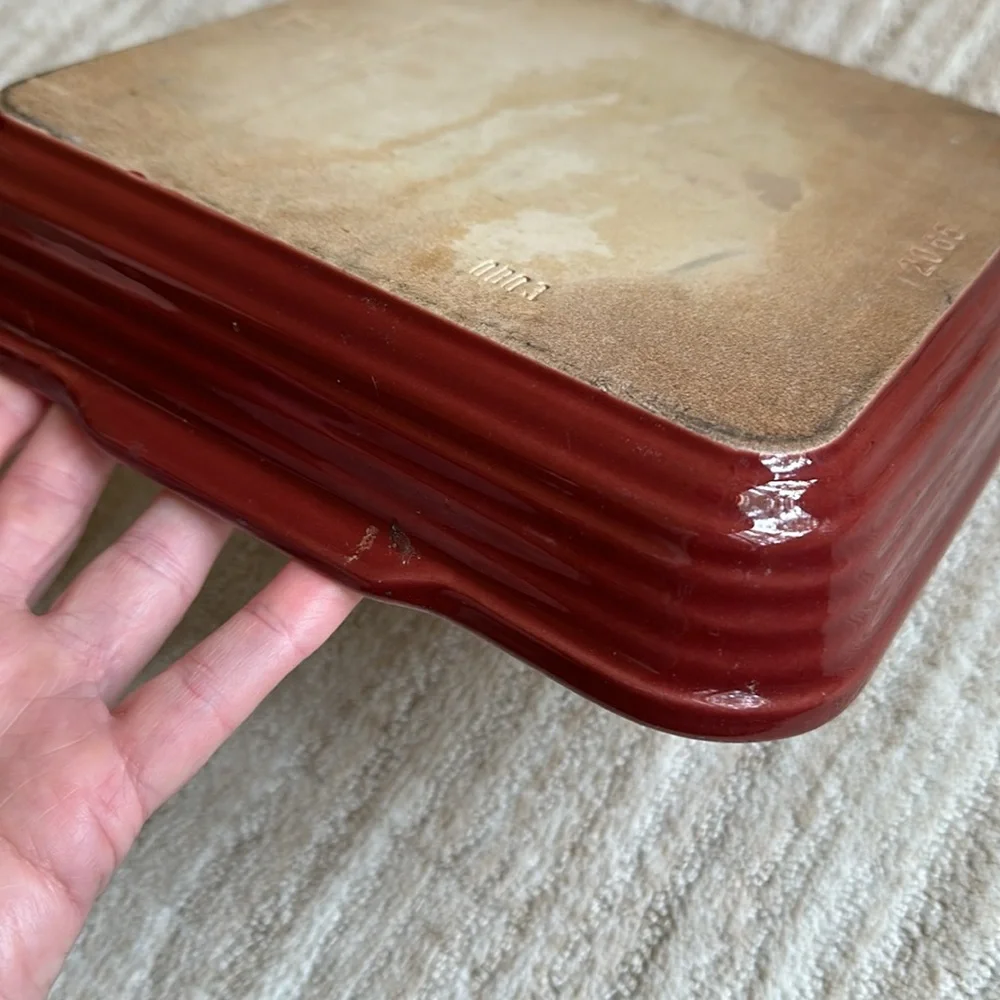 Emile Henry France Red Casserole Williams Sonoma Square Dish 9 x 9